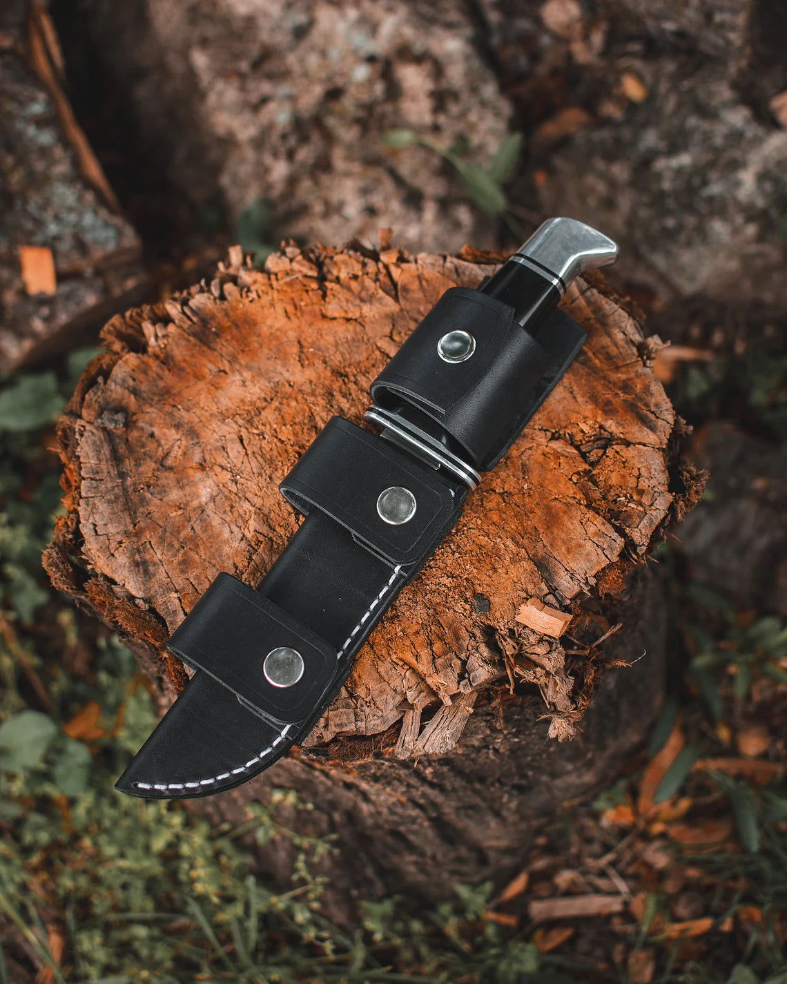 Leather Horizontal Sheath for Buck 119