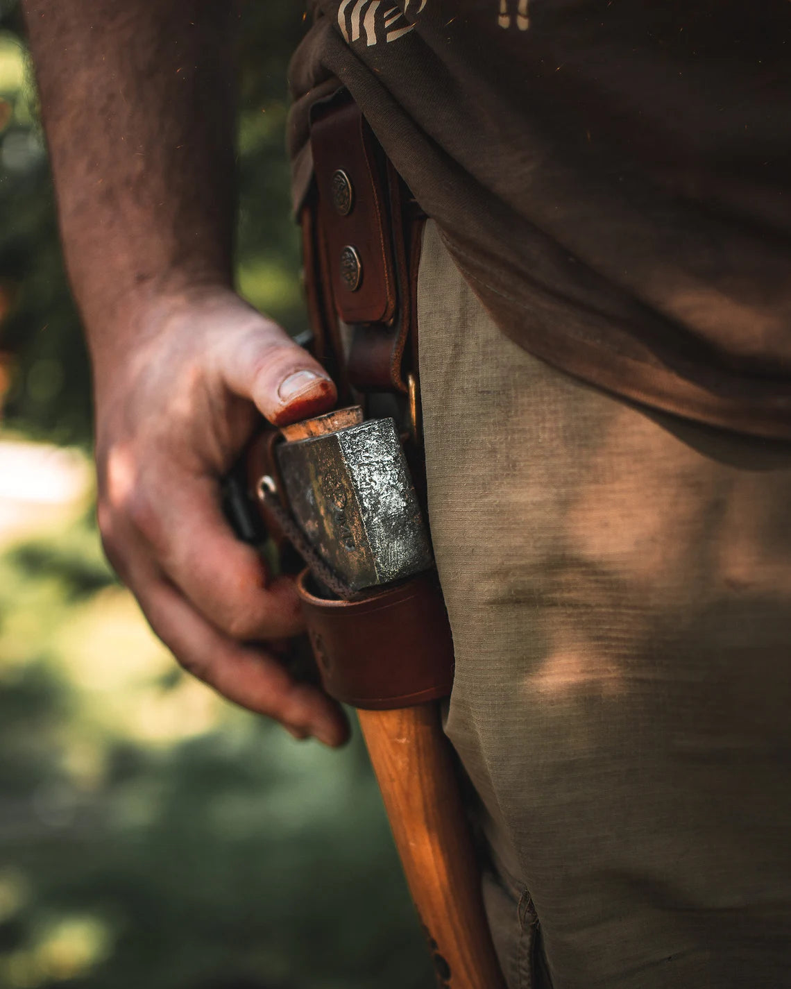 Detachable Leather Axe Holder