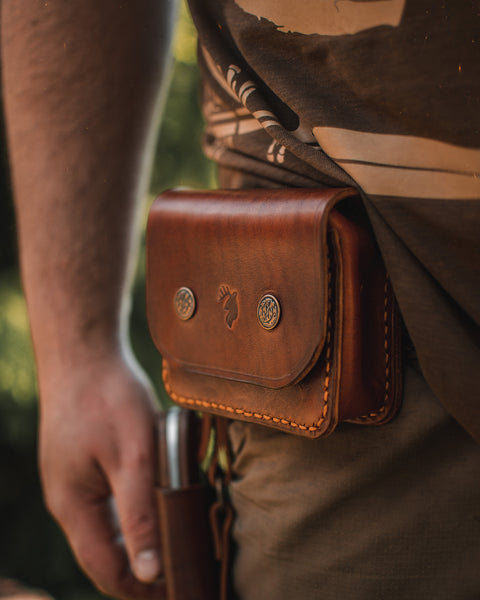 Custom Bushcraft EDC Genuine Leather Belt Pouch