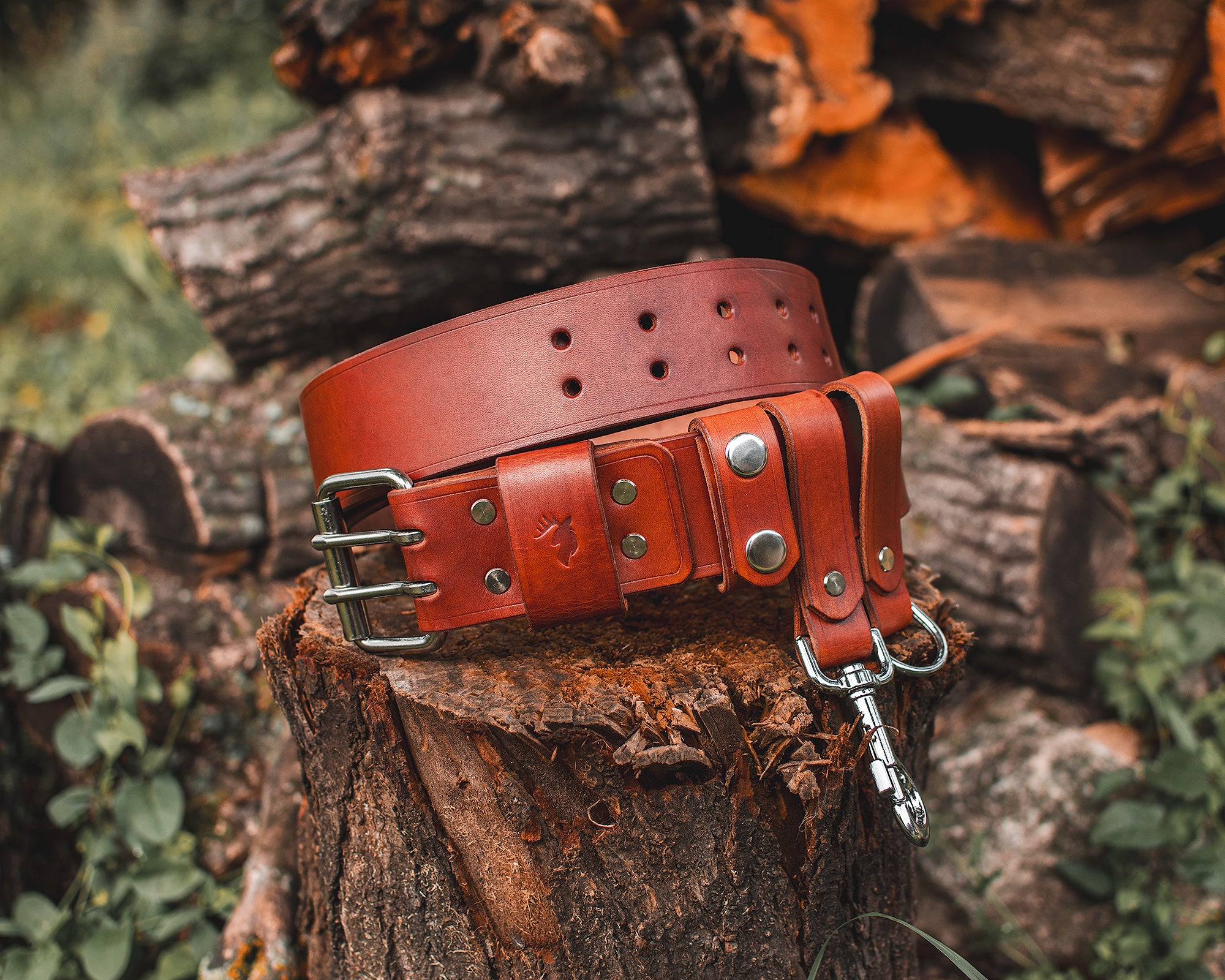Pochette Ceinture Cuir Bushcraft + Boîte étanche 2 Oz – Abbeyfields Craftworks – UK
