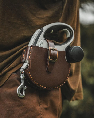 Leather Holster for Flexi Comfort L 8m Dog Lead