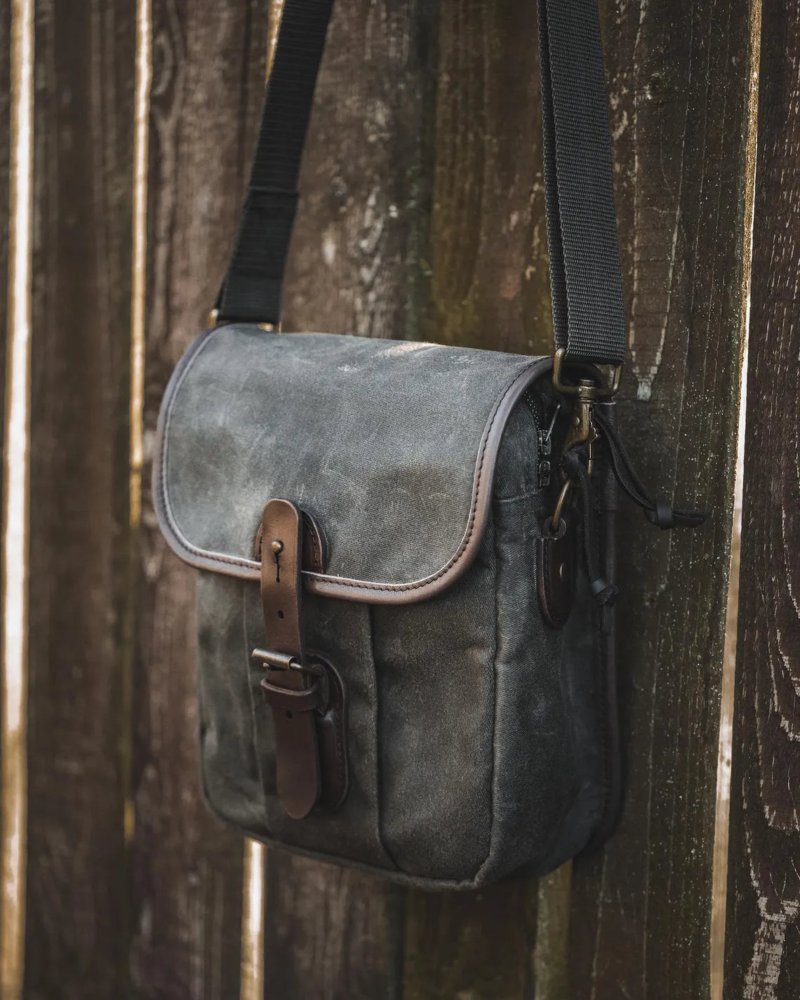 Small Waxed Canvas Shoulder Bag