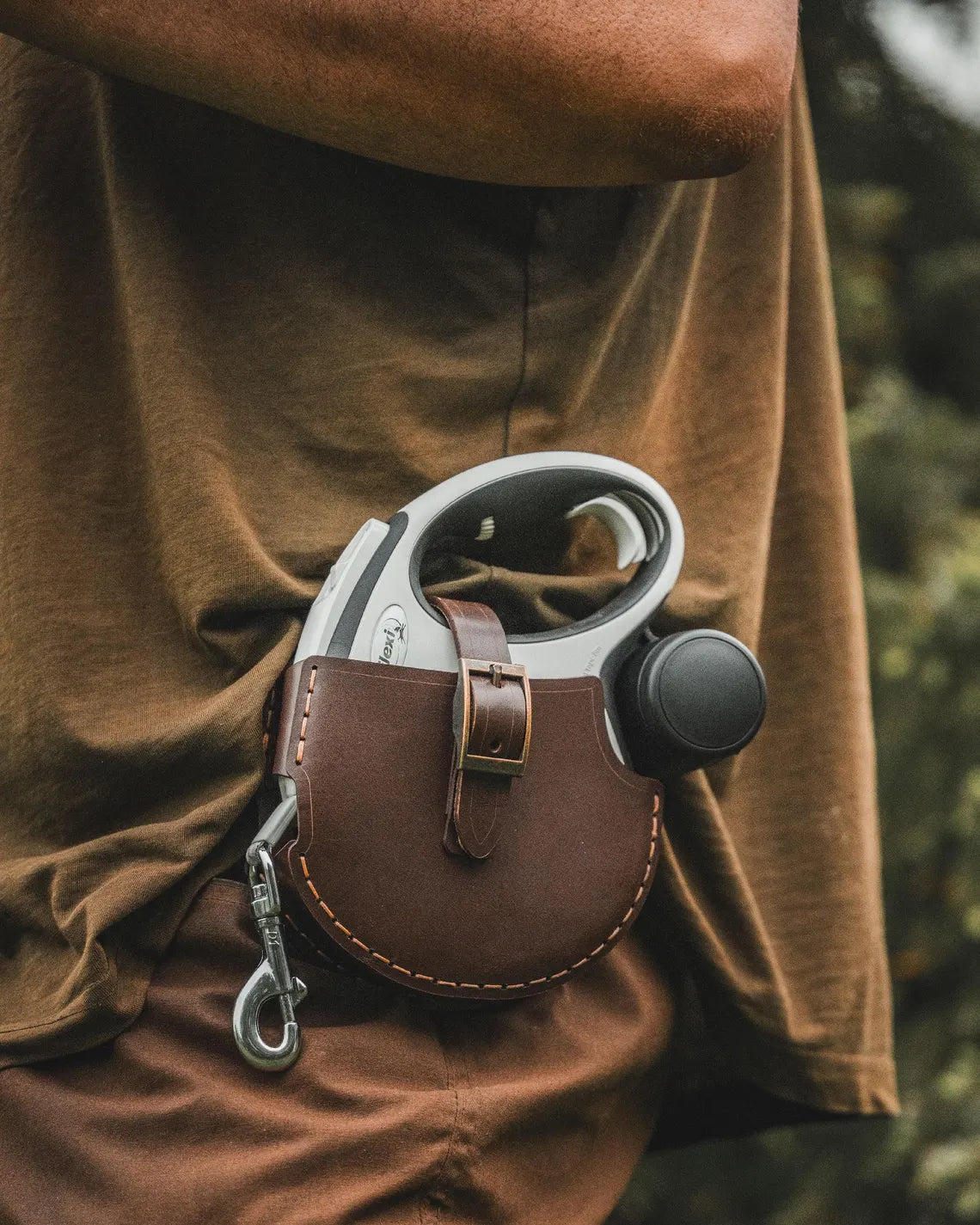 Leather Holster for Flexi Comfort L 8m Dog Lead