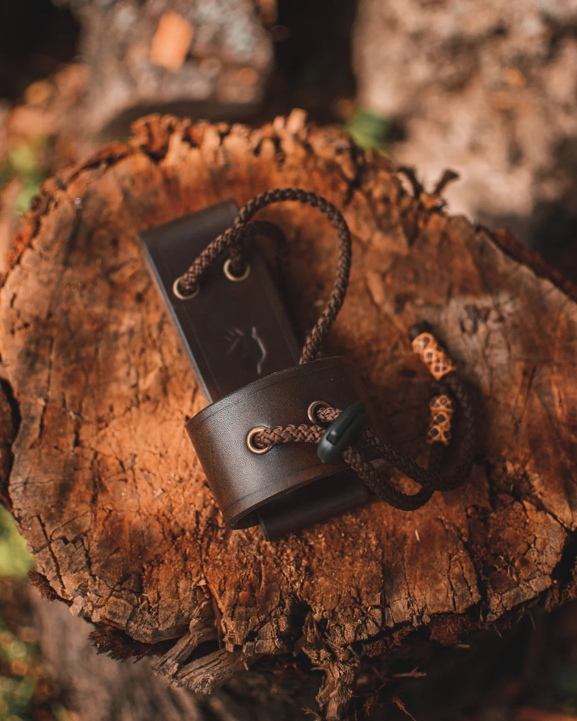 Leather Axe Belt Holster with Security String