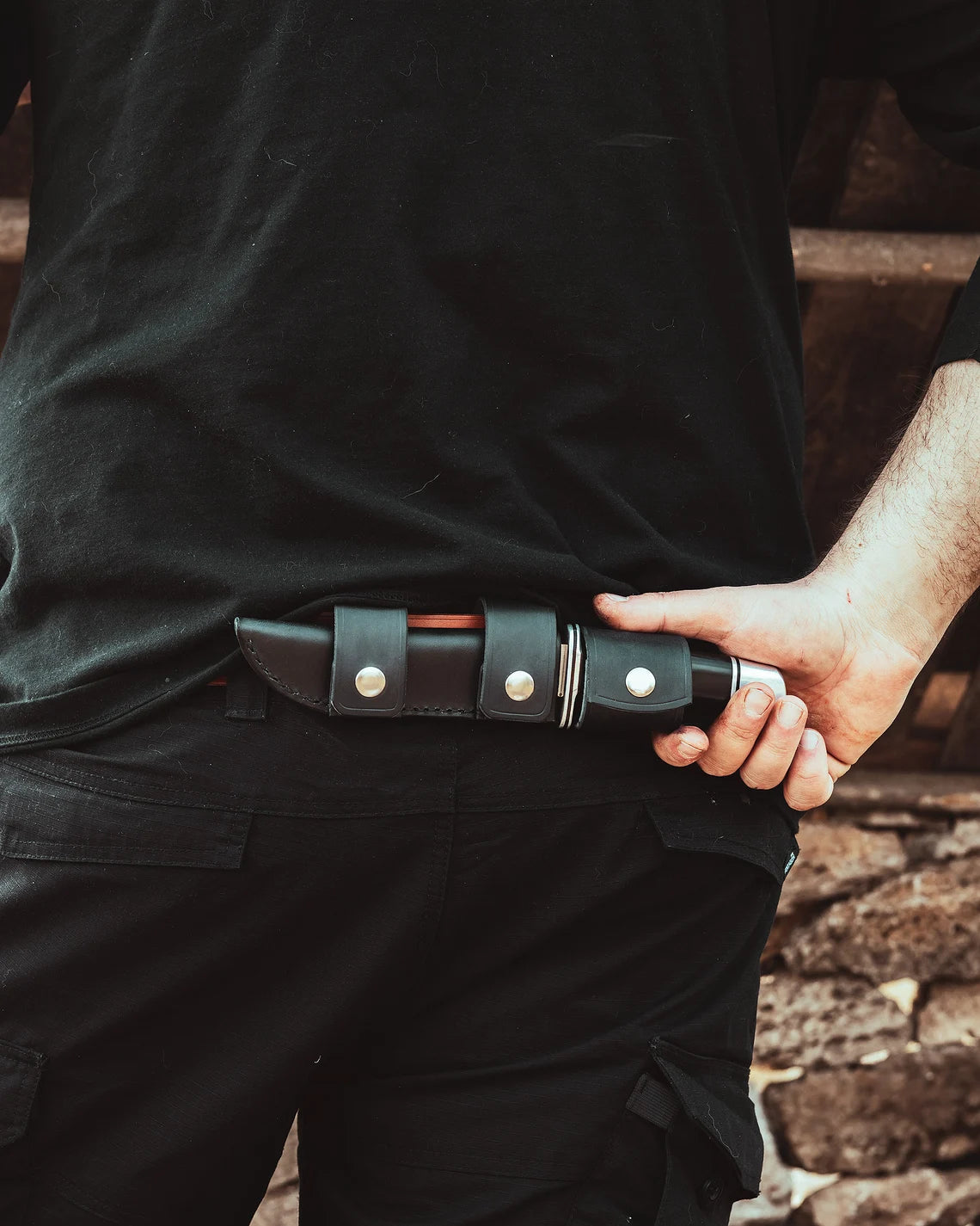 Leather Horizontal Sheath for Buck 119
