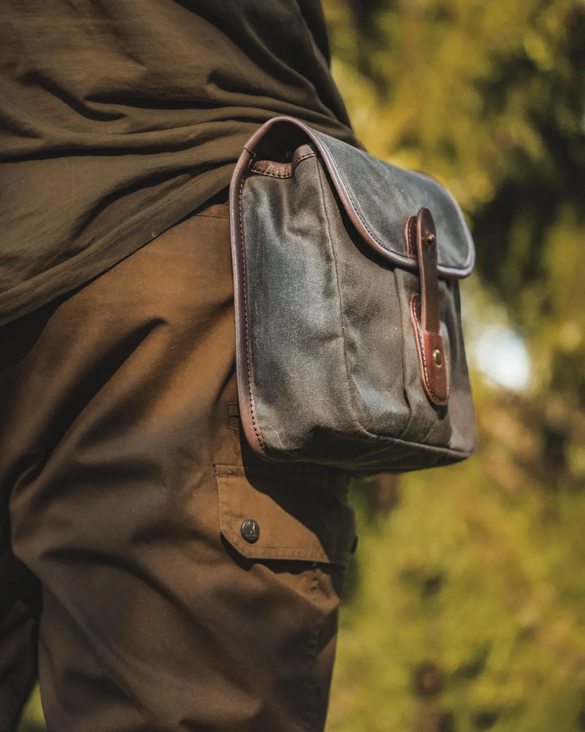 Outdoor Waxed Canvas Belt Pouch