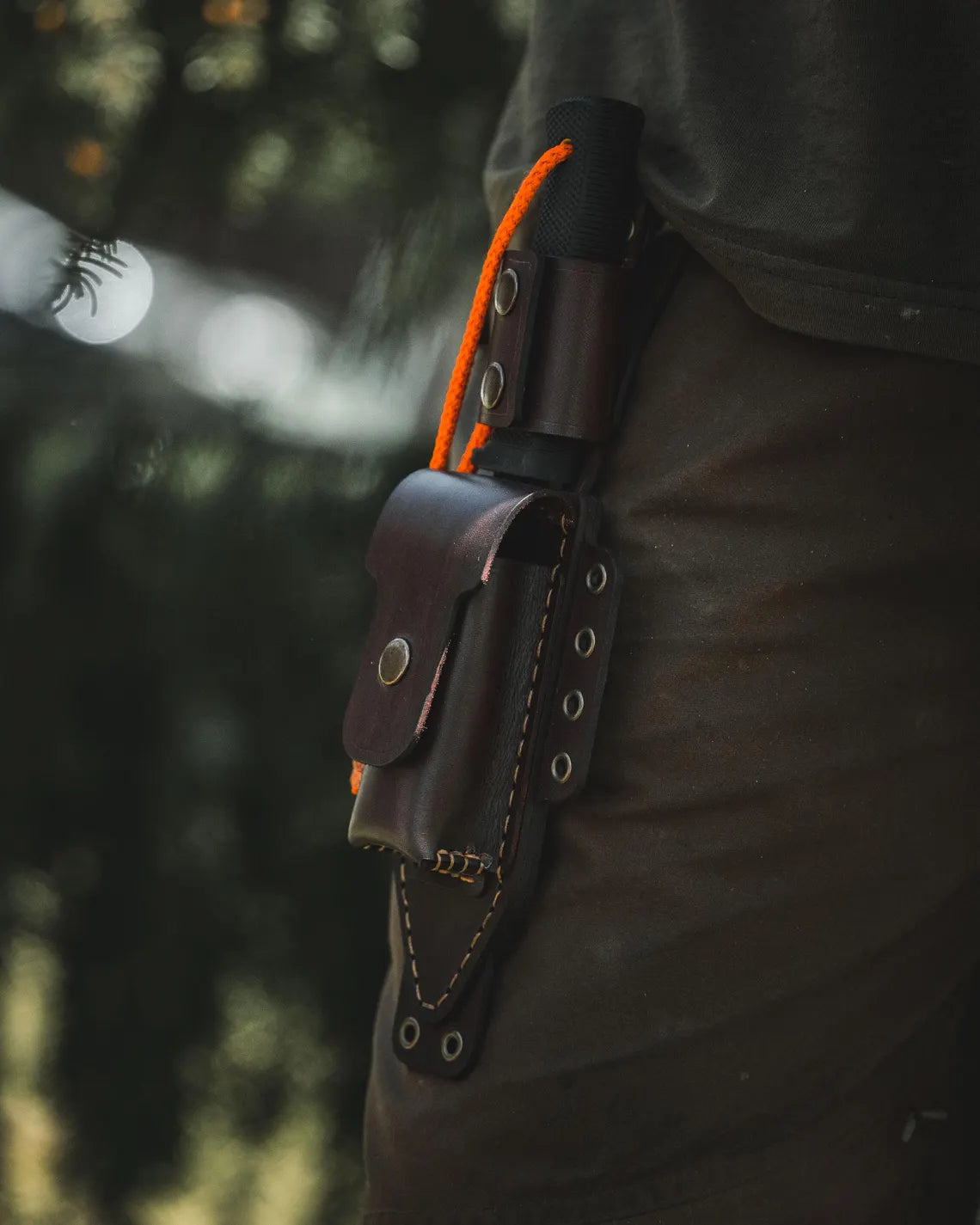 Bushcraft Leather Knife Sheath for Coldsteel SRK SK5