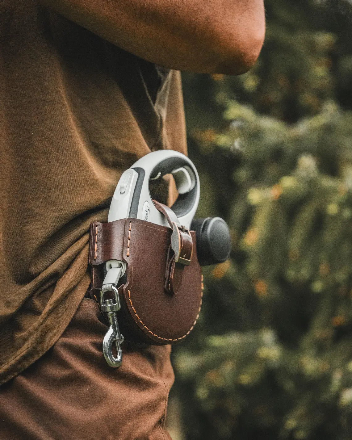 Leather Holster for Flexi Comfort L 8m Dog Lead