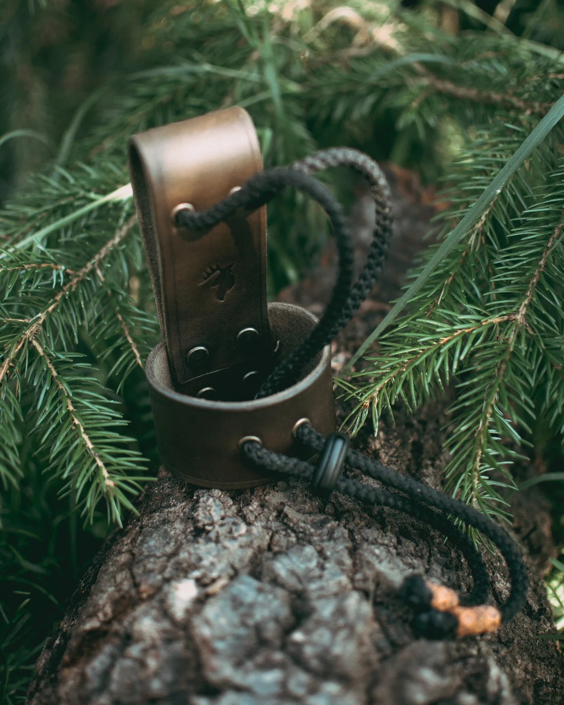 Leather Axe Belt Holster with Security String