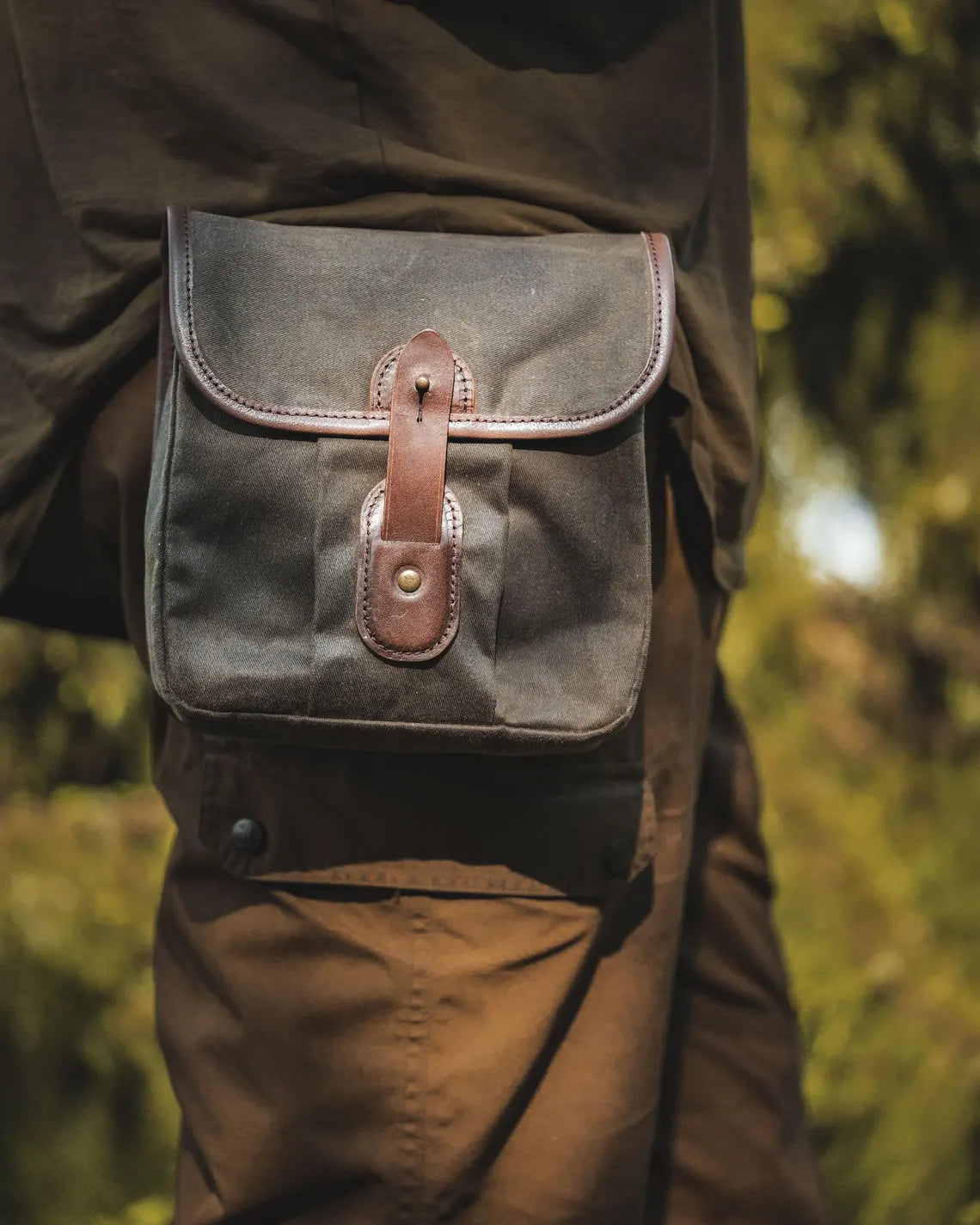 Outdoor Waxed Canvas Belt Pouch