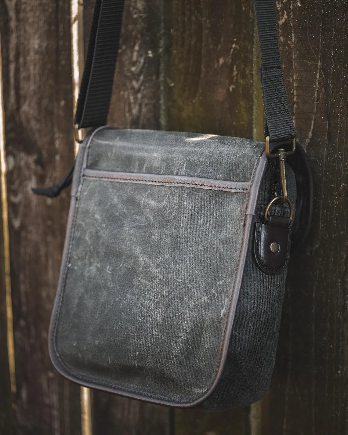 Small Waxed Canvas Shoulder Bag