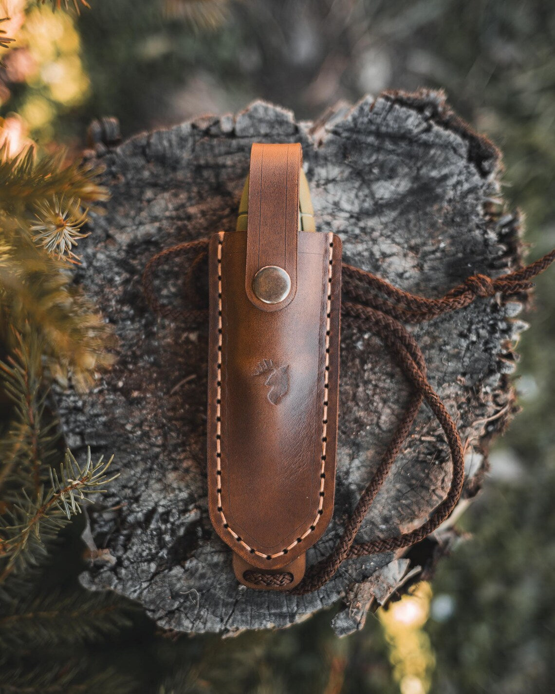 Leather Neck Sheath for Mora Eldris Knife