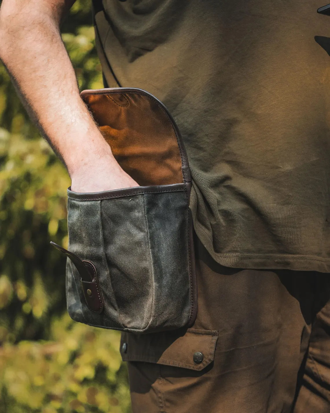 Outdoor Waxed Canvas Belt Pouch