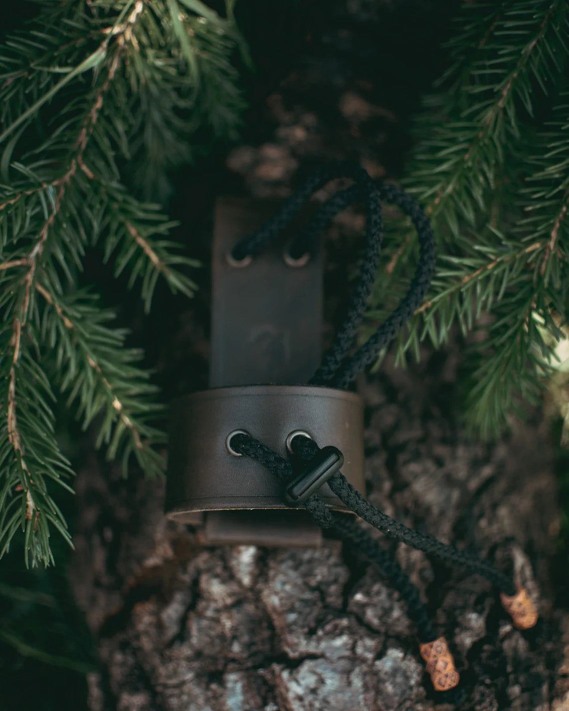 Leather Axe Belt Holster with Security String