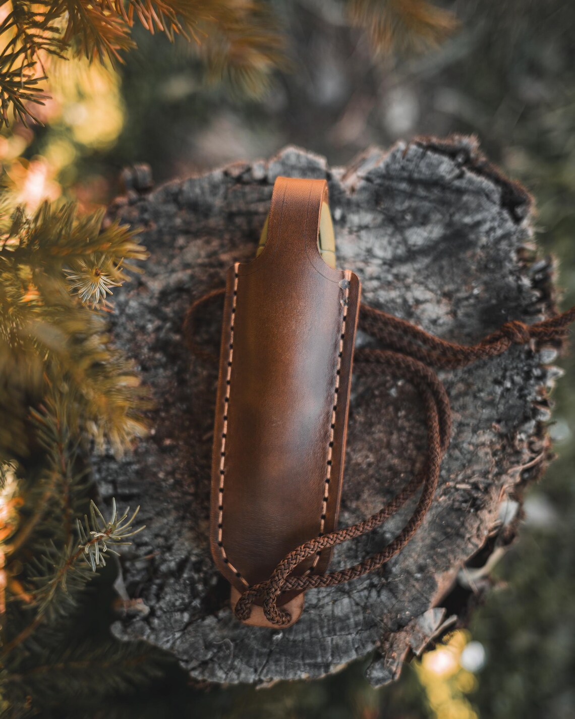 Leather Neck Sheath for Mora Eldris Knife