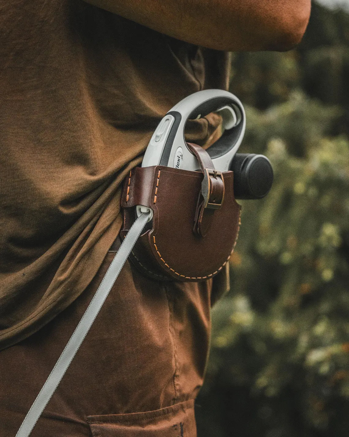 Leather Holster for Flexi Comfort L 8m Dog Lead
