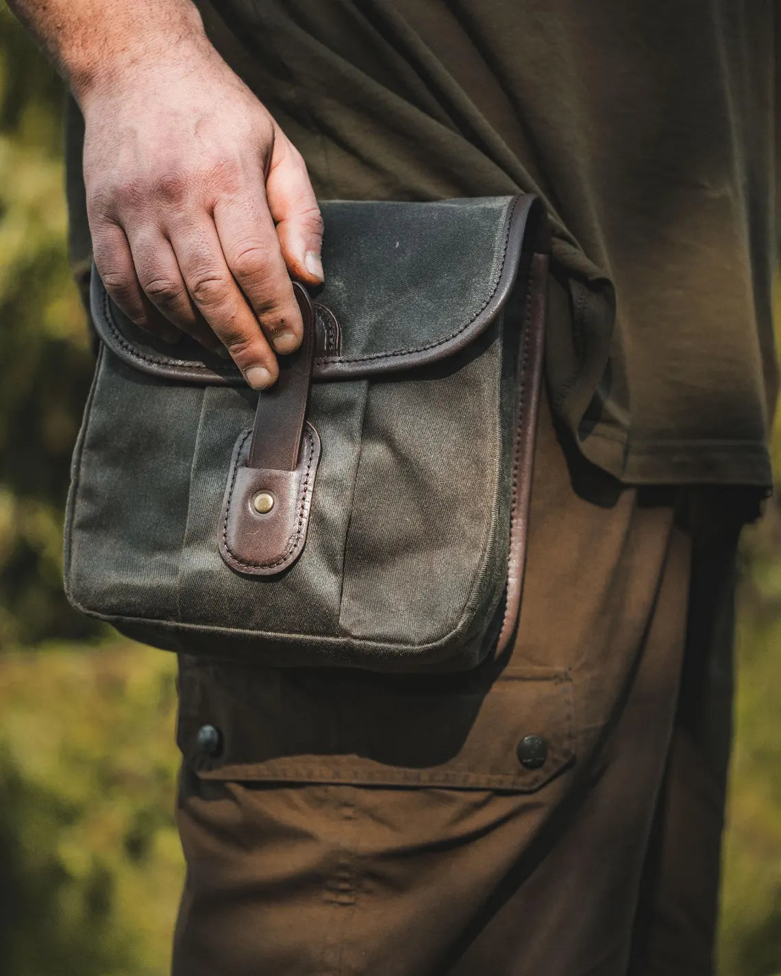 Outdoor Waxed Canvas Belt Pouch