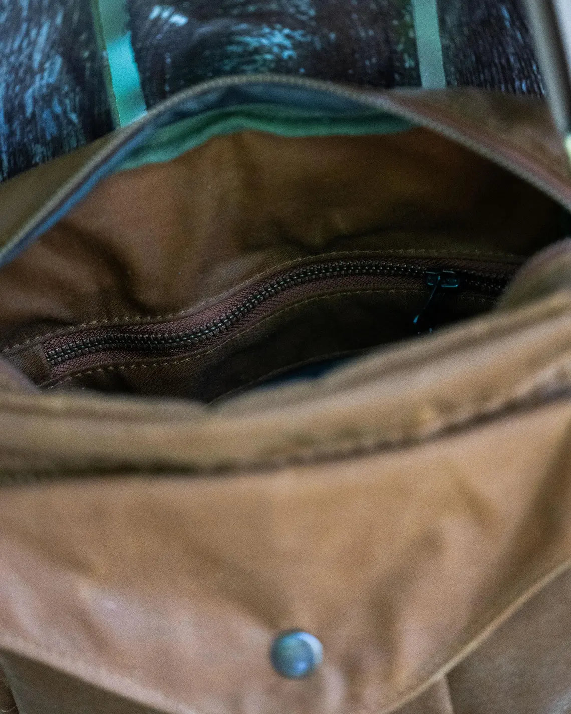 Waxed Canvas Oilskin Satchel in Beige