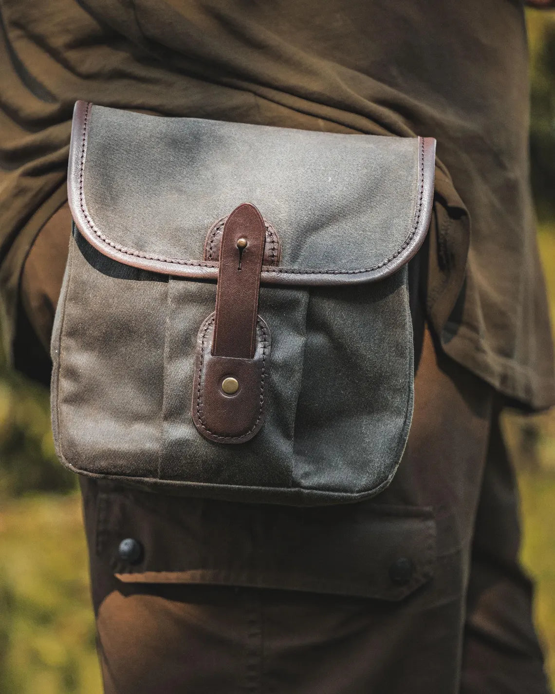 Outdoor Waxed Canvas Belt Pouch