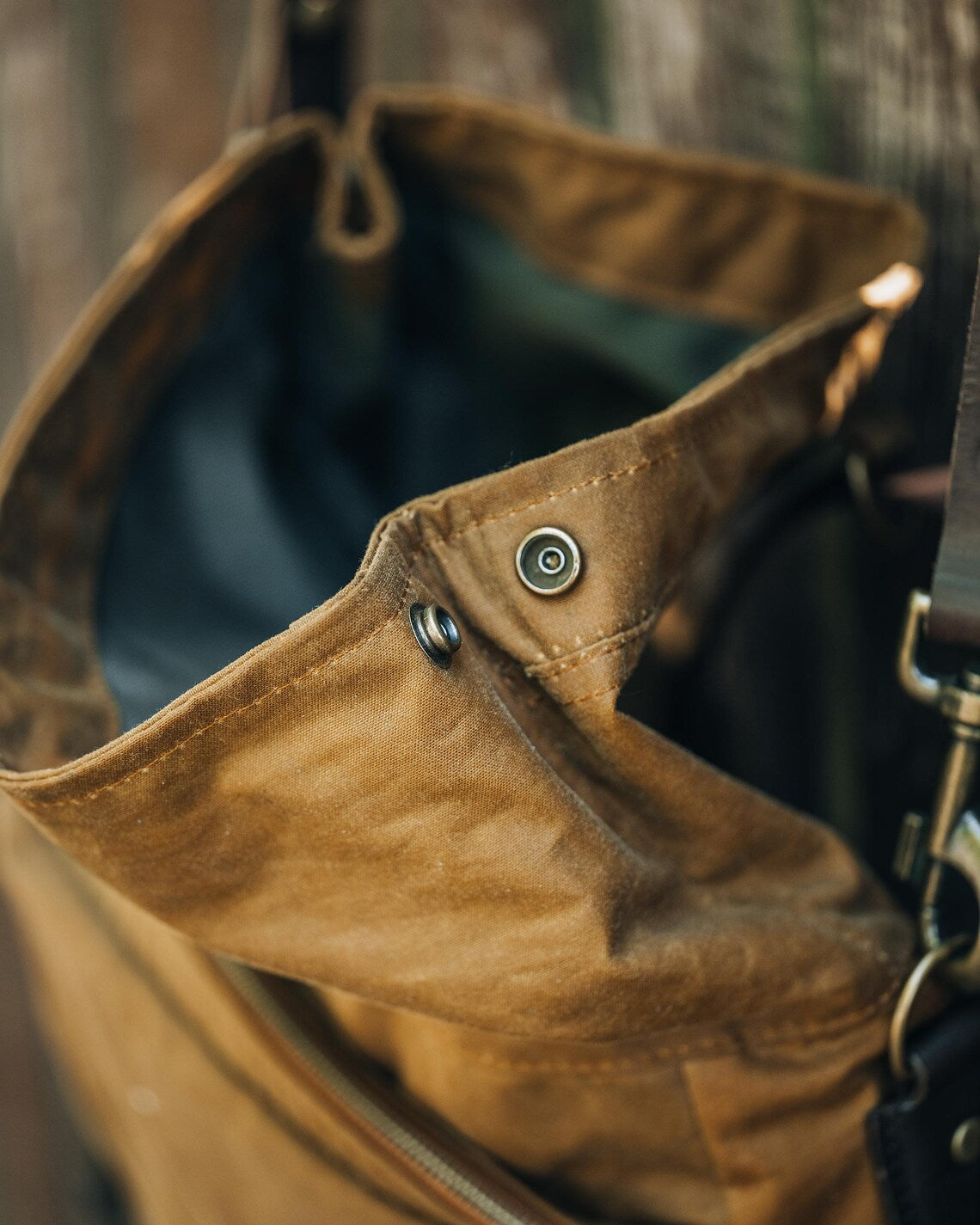 Rolltop Oilskin Canvas Satchel