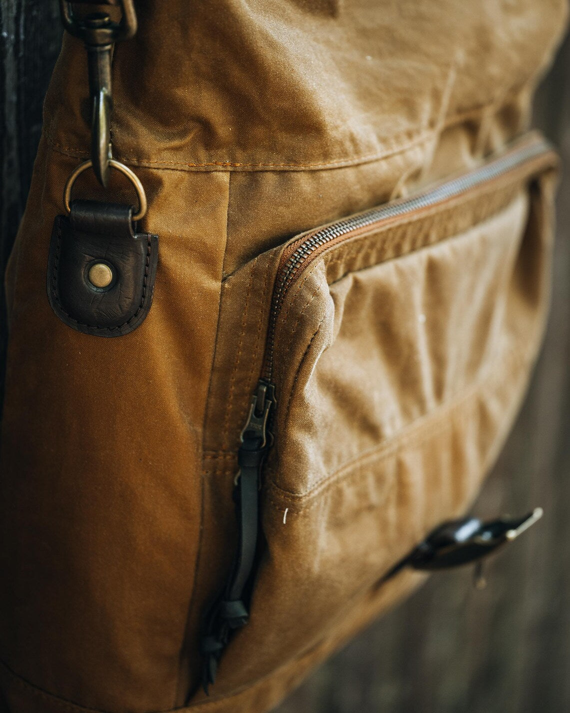 Rolltop Oilskin Canvas Satchel