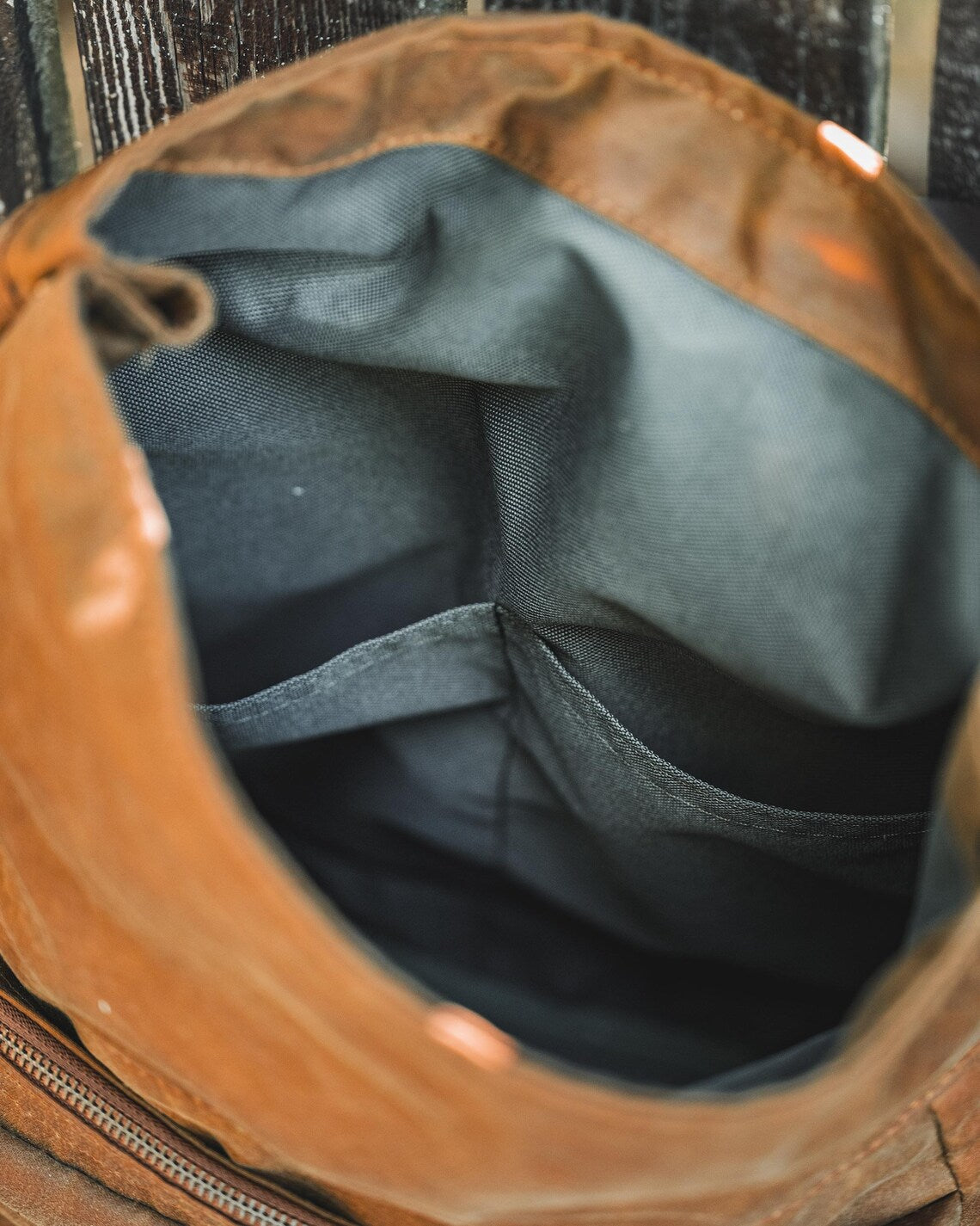Rolltop Oilskin Canvas Satchel
