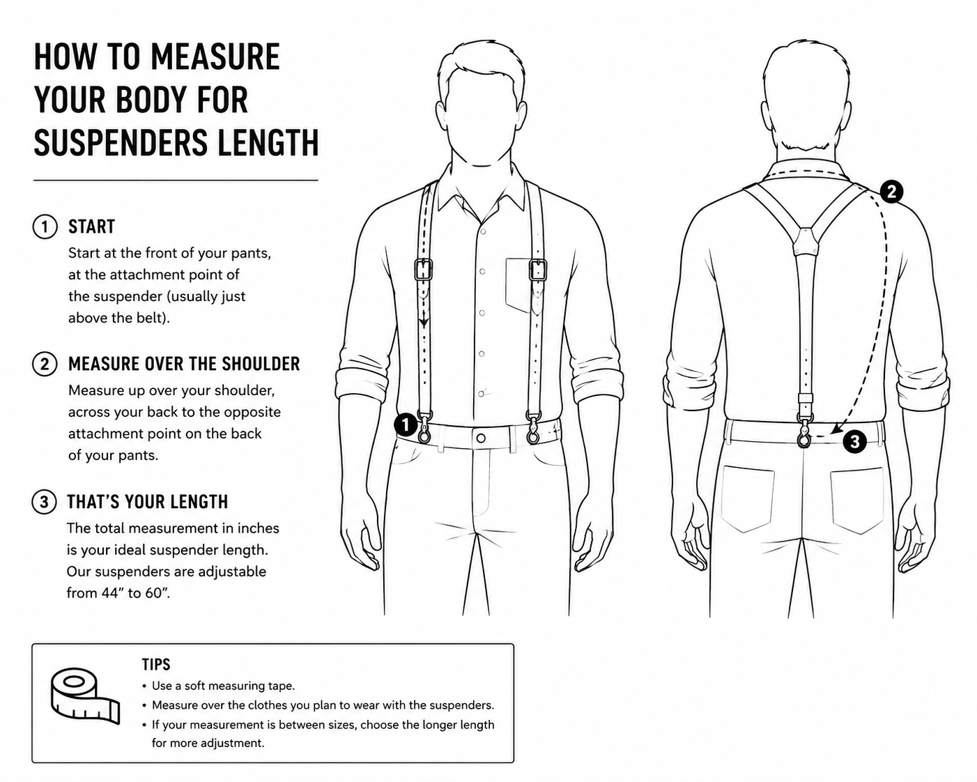 Bushcraft Leather Suspenders