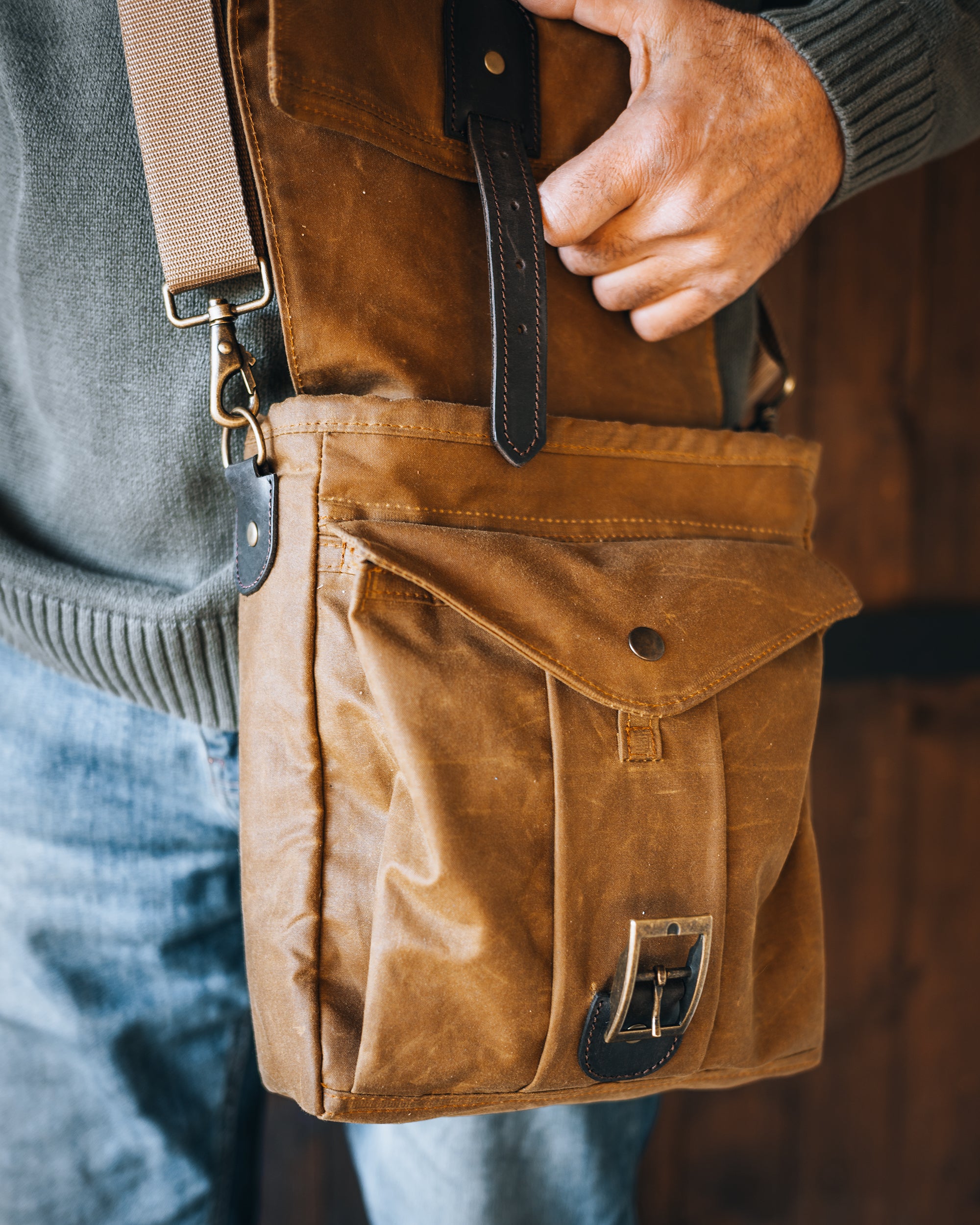 Waxed Canvas Oilskin Satchel