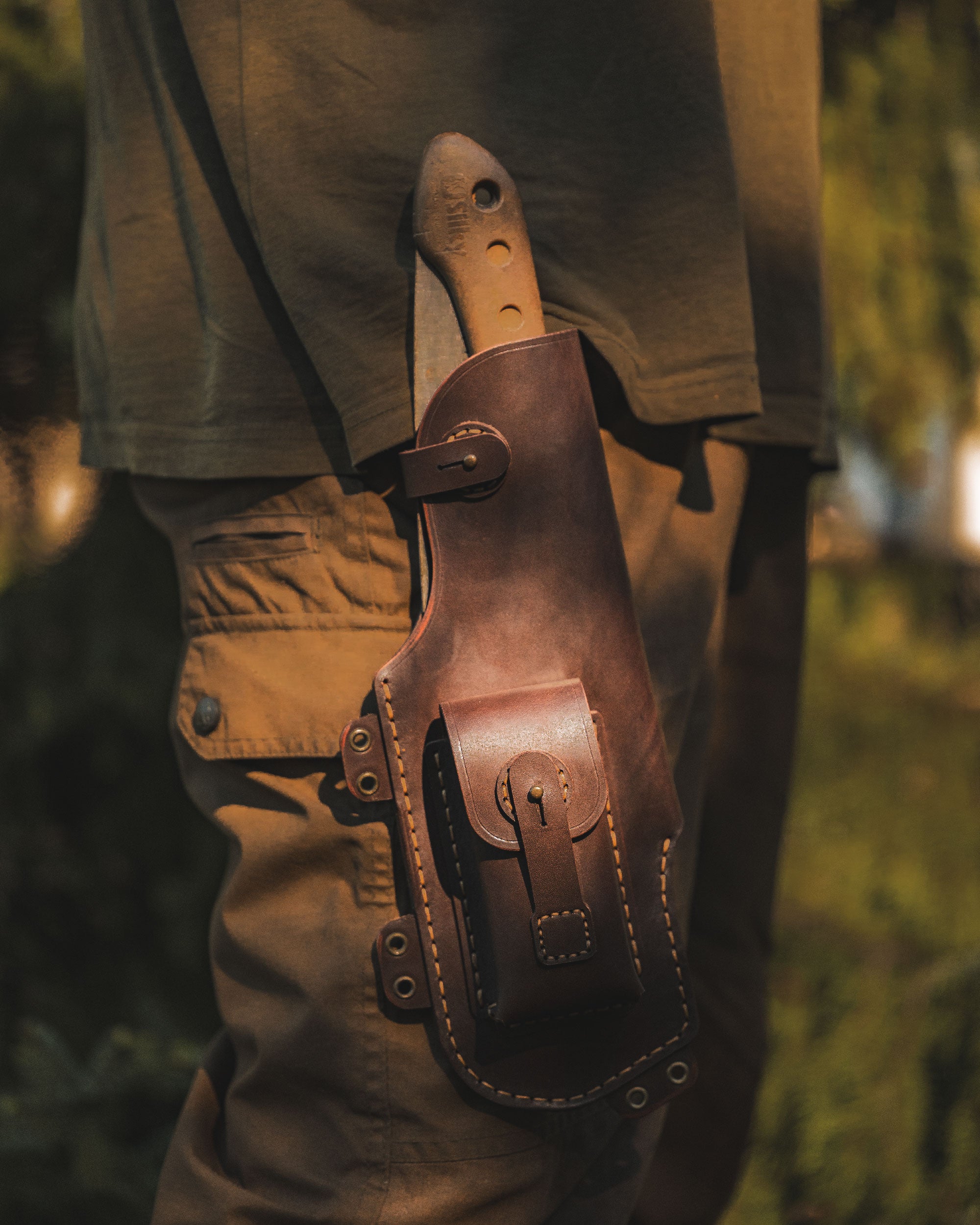 Bushcraft Leather Sheath for Silky BigBoy 2000
