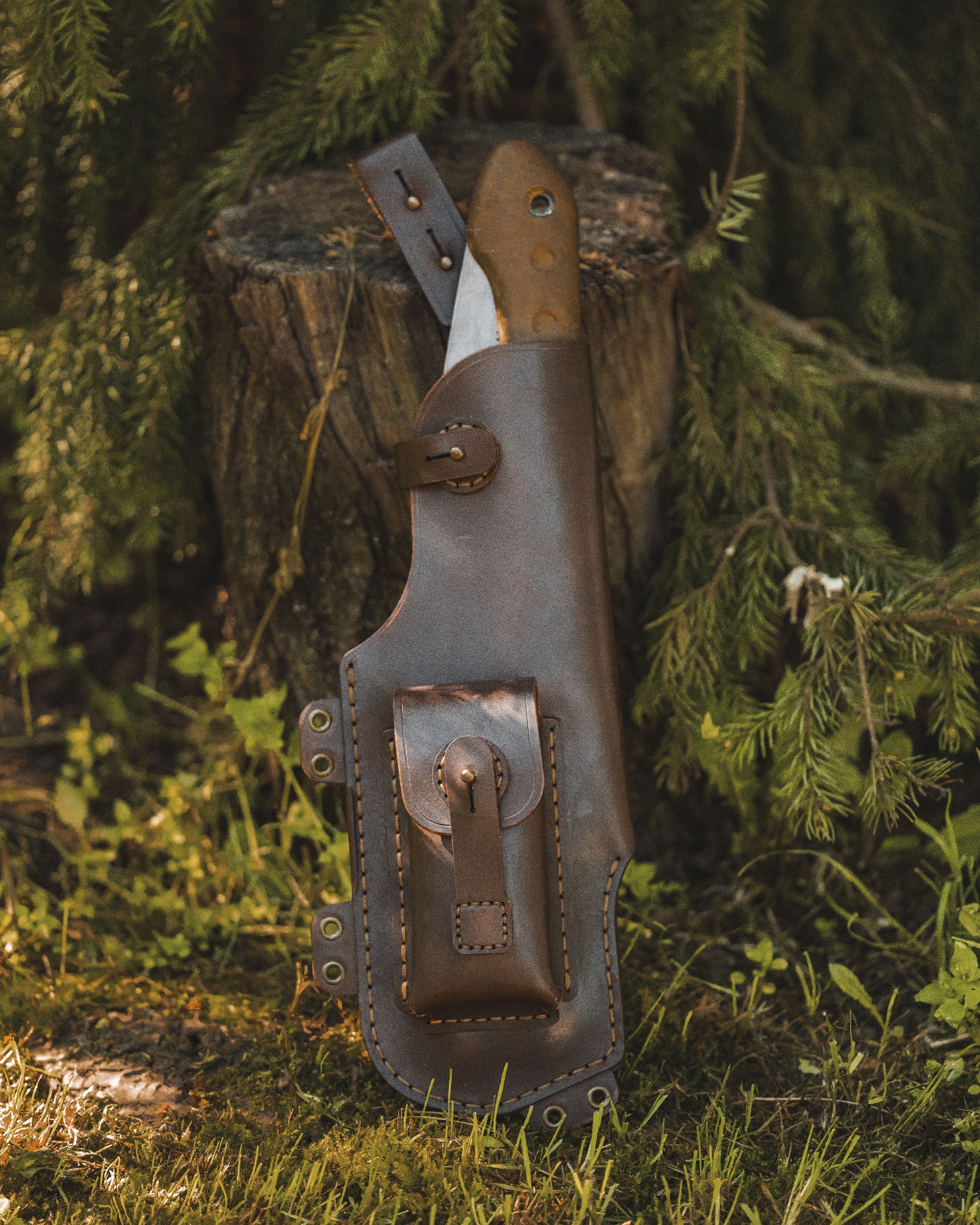Bushcraft Leather Sheath for Silky BigBoy 2000