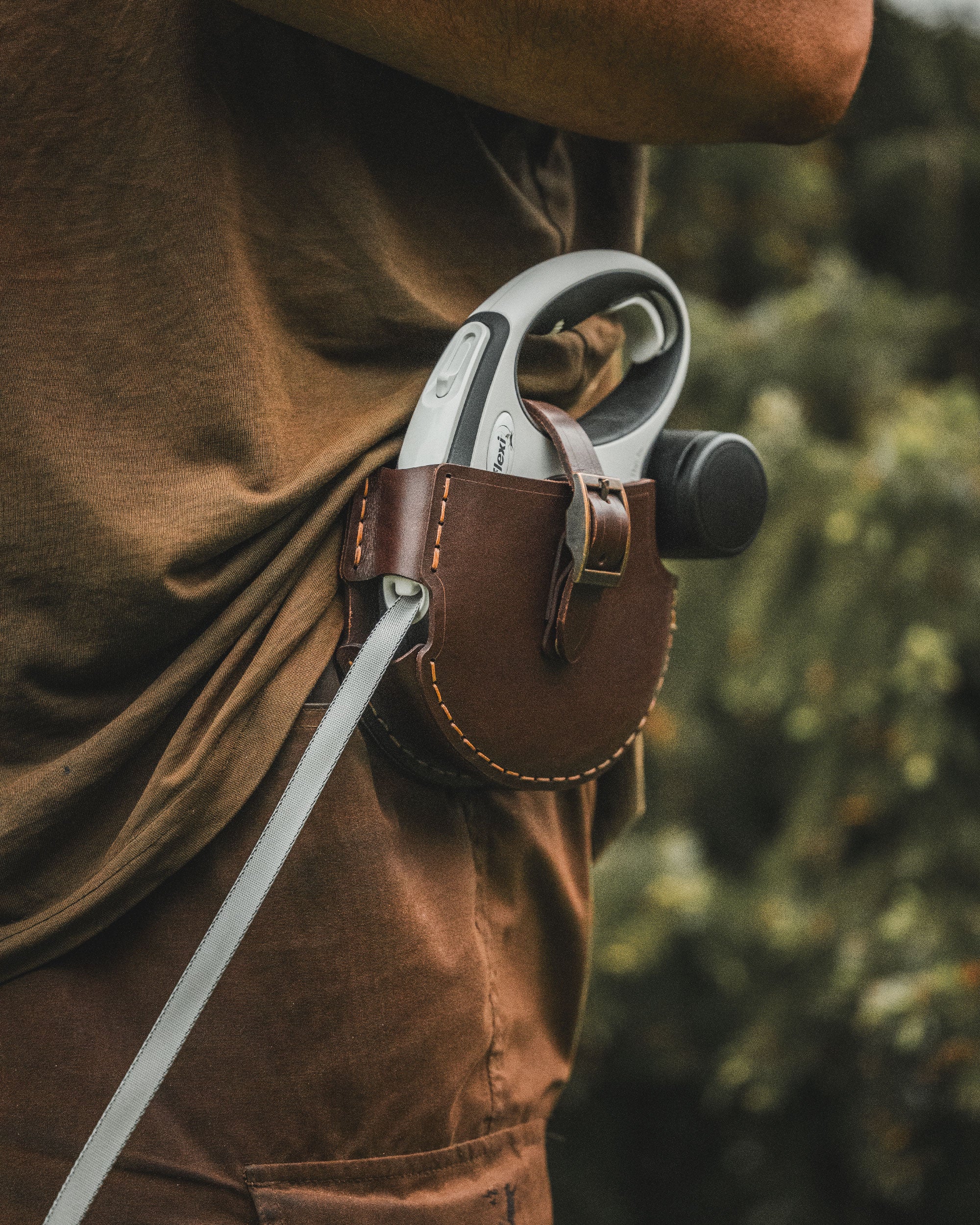 Leather Holster for Flexi Comfort L 8m Dog Lead