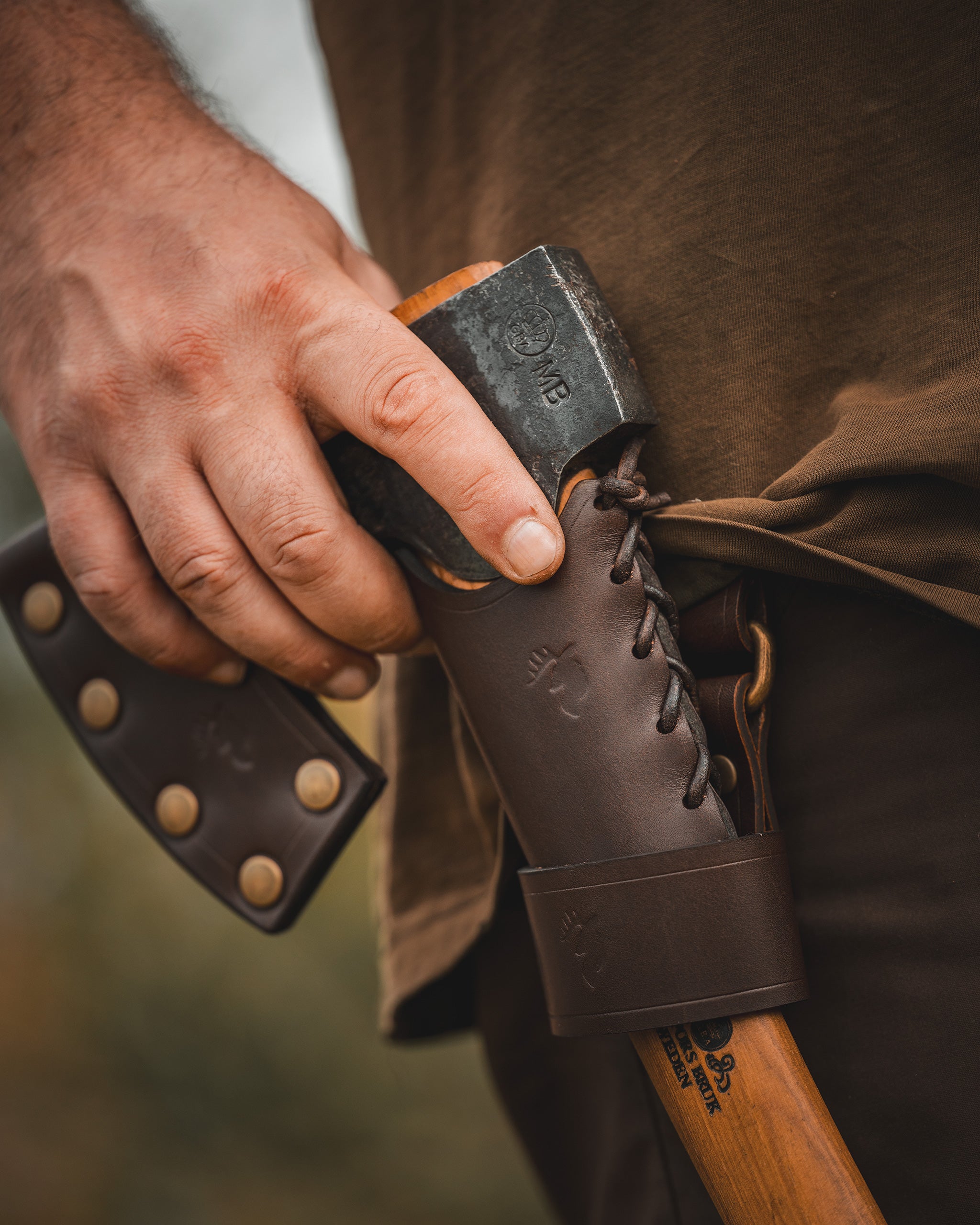 Overstrike Axe Leather Guard