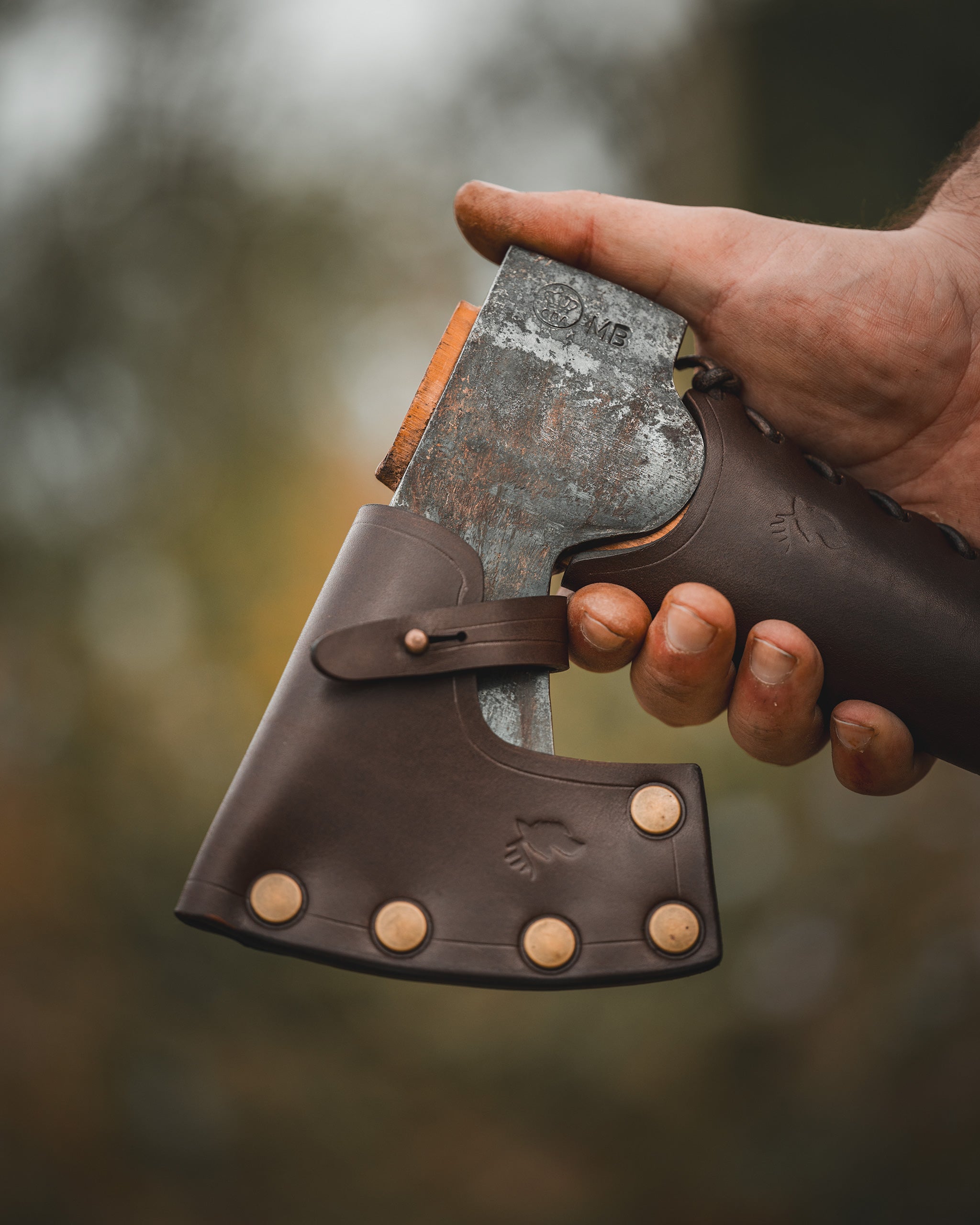Leather Axe Sheath for 8cm Blades