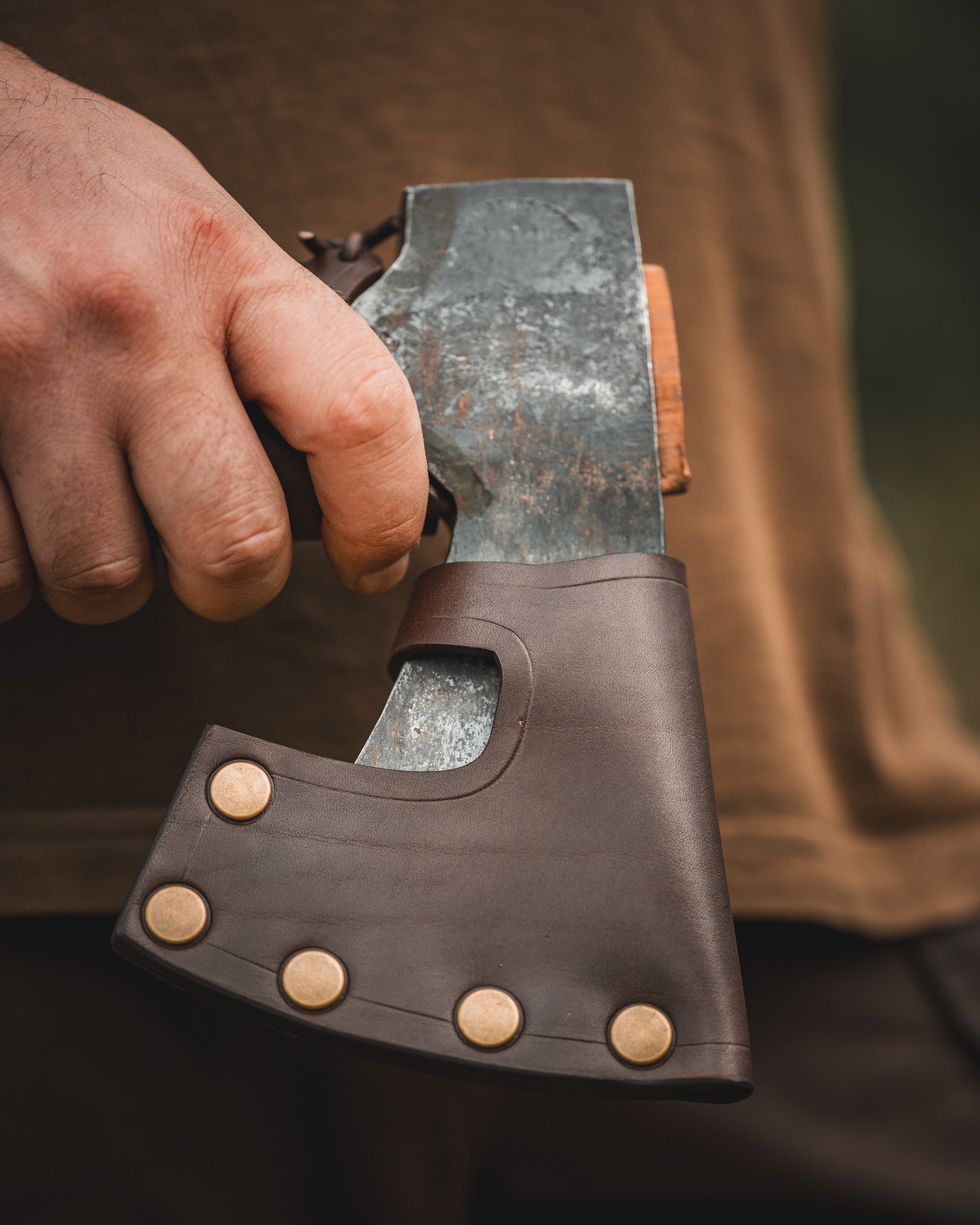 Leather Axe Sheath for 8cm Blades