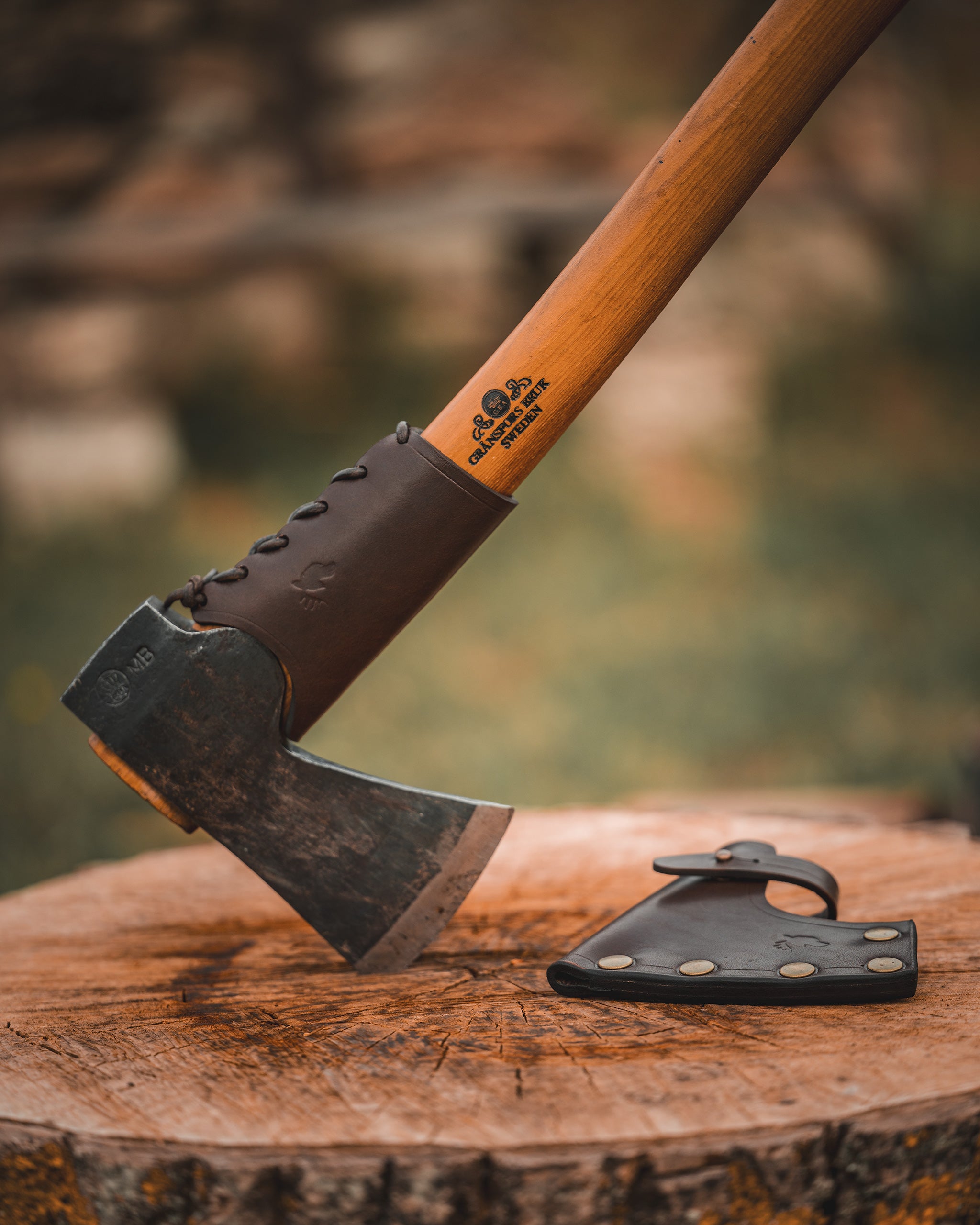 Overstrike Axe Leather Guard