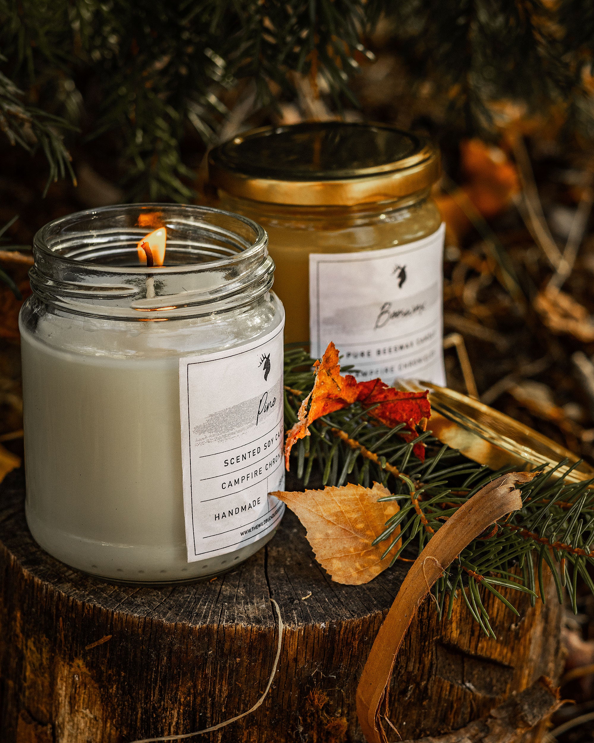 Pine scented deals candle