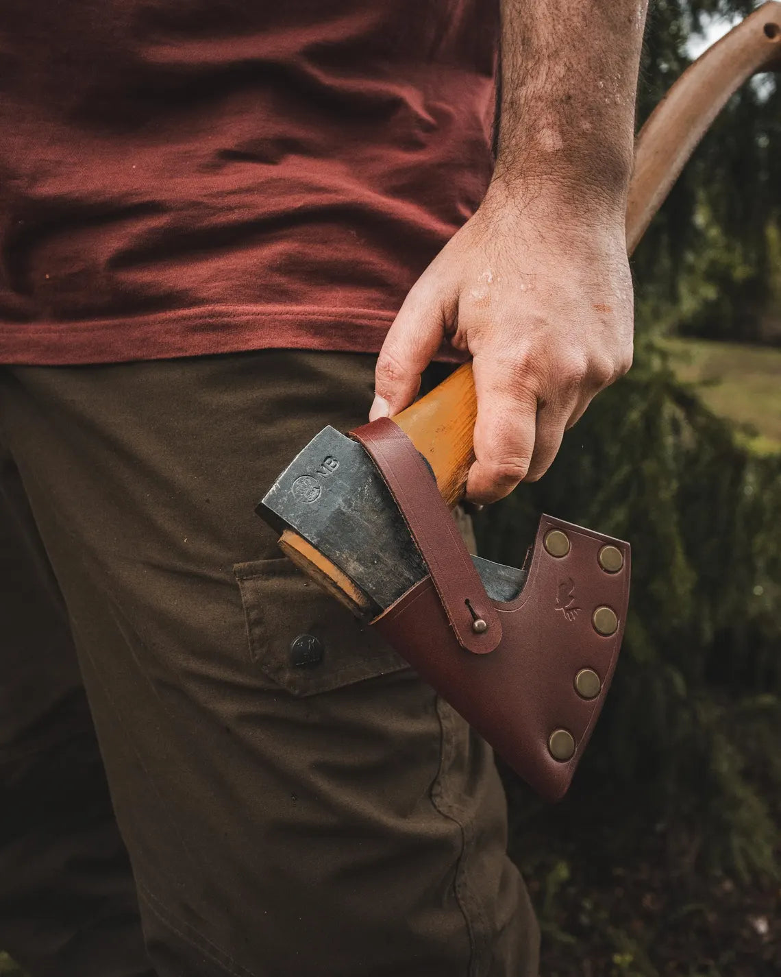 Leather Axe Sheath for 8cm Blades