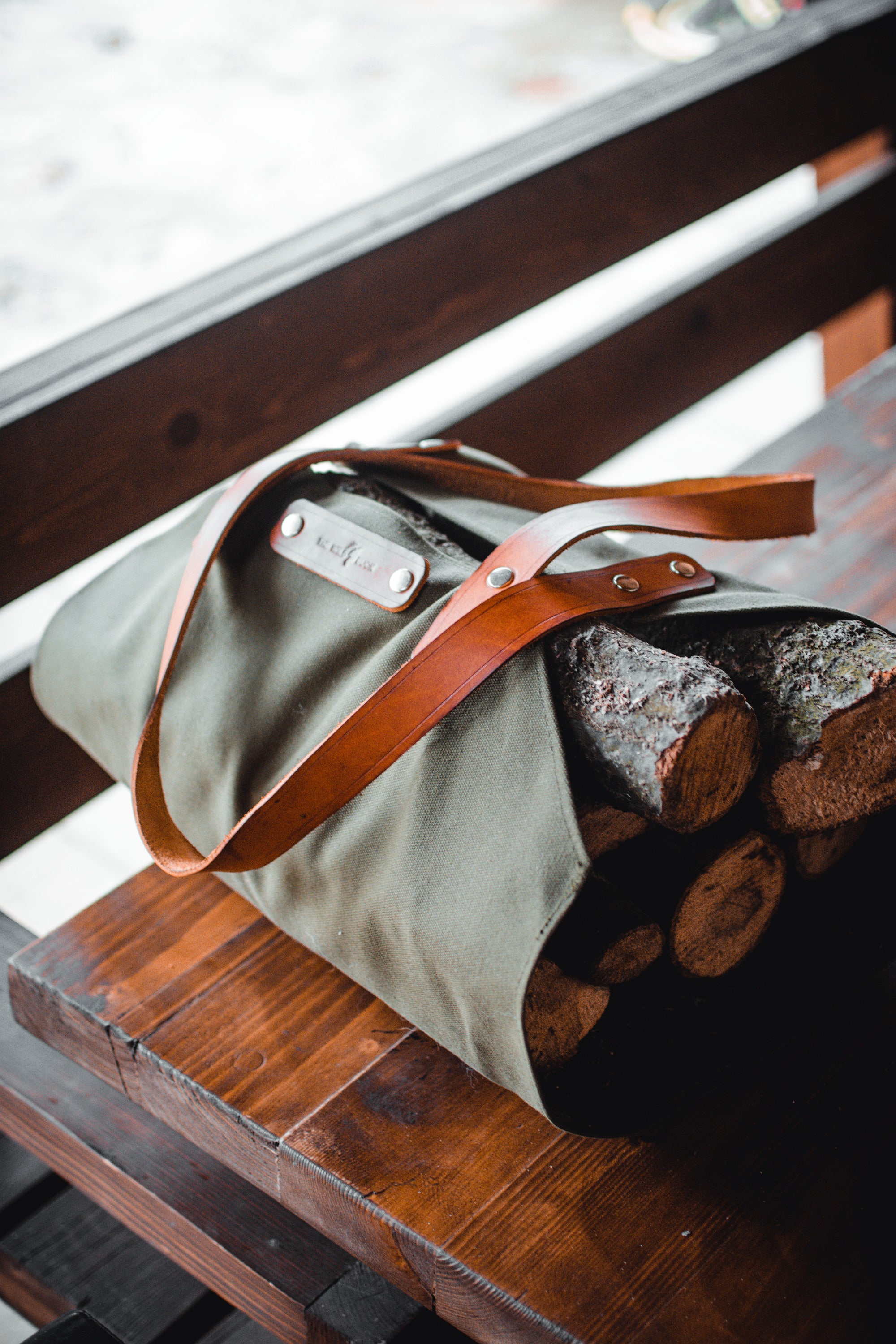 Canvas discount log carrier